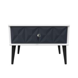 Ready Assembled 2 U Toledo 1 Drawer Wide Side Table (Ready Assembled) in Dark Blue - thumbnail 1