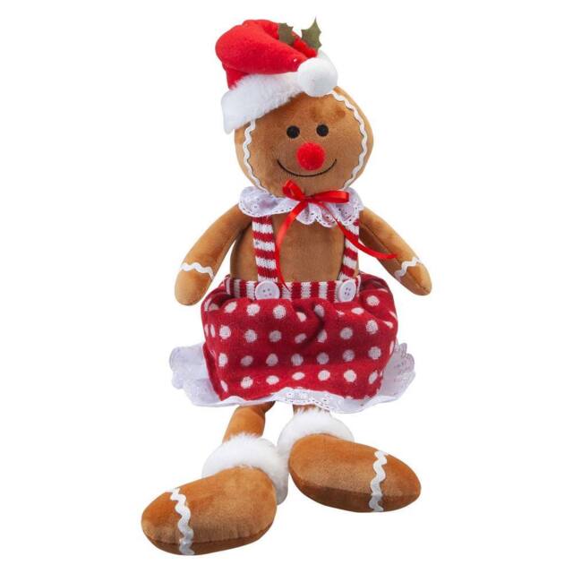 VFM e-Store Christmas Gingerbread Woman Decoration 62cm x 22cm Red X 1 - Size: 62 cm x 22 cm - image 1