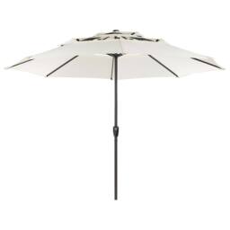 Wyld and Coco Market Garden Parasol Beige 285 cm Octagonal UV-Resistant Crank - thumbnail 2