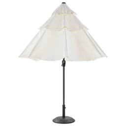 Wyld and Coco Market Garden Parasol Beige 285 cm Octagonal UV-Resistant Crank - thumbnail 4