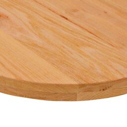 Berkfield Home Table Top Light Brown 100x50x4 cm Solid Wood Oak Oval - Size: 100 x 50 x 4 cm - thumbnail 8