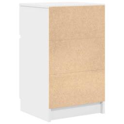Berkfield Home Durable Bedside Cabinet White 39x35x65 cm Engineered Wood - Size: 39 x 35 x 65 cm - thumbnail 8