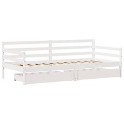 Berkfield Home Practical Daybed with Drawers without Mattress White 90x200 cm So - thumbnail 1