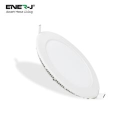 ENER-J 6W Recessed Round LED Mini Panel 120mm diameter (Hole Size 105mm), CE Driver, 90 Lm/Watt, RA 80, 6000K in White - thumbnail 4