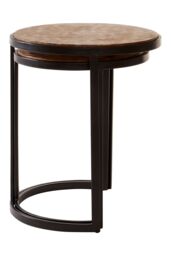 Orsina Sturdy Chevron Side Tables, Durable Side Table By Couch For Livingroom, Versatile Small Table For Outdoor in Natural - thumbnail 4