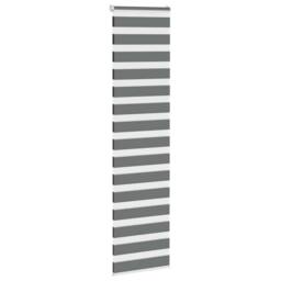 Berkfield Home Elegant Zebra Blind Dark Grey 65x200 cm Fabric Width 60.9 cm Polyester - thumbnail 1