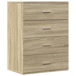 Berkfield Home Sideboards 2 pcs Sonoma Oak 60x39x80 cm Engineered Wood in Light Oak - Size: 60 x 39 x 80 cm - thumbnail 4