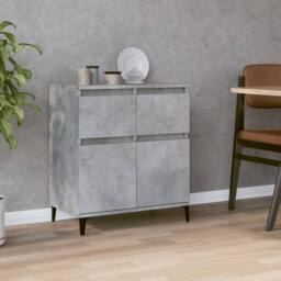 Berkfield Home Sideboard Concrete Grey 60x35x70 cm Engineered Wood - Size: 60 x 35 x 70 cm - thumbnail 2