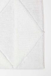 Homescapes 100% Cotton Bath Mat Tufted Geometric Design in White - thumbnail 2