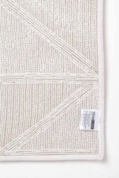Homescapes 100% Cotton Bath Mat Tufted Geometric Design in White - thumbnail 5