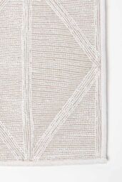 Homescapes 100% Cotton Bath Mat Tufted Geometric Design in White - thumbnail 4