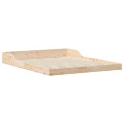 Berkfield Home Brown 160 x 210 cm Solid pine wood in Light Oak - thumbnail 1