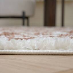 THE RUGS Moodi Chequered Shaggy Soft High Pile Living Room Rug & Runner in Terracotta - Size: 200 cm x 290 cm - thumbnail 5