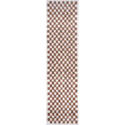 THE RUGS Moodi Chequered Shaggy Soft High Pile Living Room Rug & Runner in Terracotta - Size: 200 cm x 290 cm - thumbnail 9