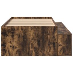 Berkfield Home Storage Bed Frame Smoked Oak 90x190 cm in Brown - thumbnail 7