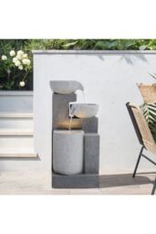 H&O Direct Creative Outdoor Water Fountain Garden Rockery Decor in Natural - thumbnail 2