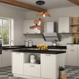 NIVOR 3 - Light Rattan Farmhouse Cluster Pendant Light Ceiling Chandelier in Brown - thumbnail 5