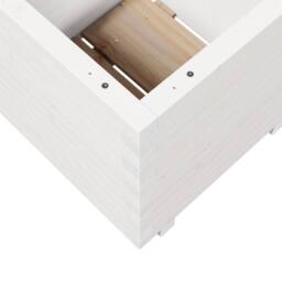 Berkfield Home Garden Planter White 50x50x49.5 cm Solid Wood Pine - thumbnail 8