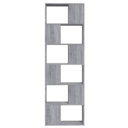 Berkfield Home Classic Book Cabinet/Room Divider Grey Sonoma 60x24x186 cm - Size: 60 x 24 x 186 cm - thumbnail 5