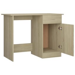 Berkfield Home Desk Sonoma Oak 100x50x76 cm Engineered Wood in Brown - Size: 100 x 50 x 76 cm - thumbnail 5