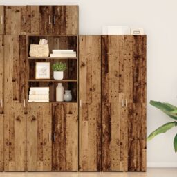 Berkfield Home Highboard Old Wood 30x42.5x185 cm Engineered Wood in Brown - thumbnail 1