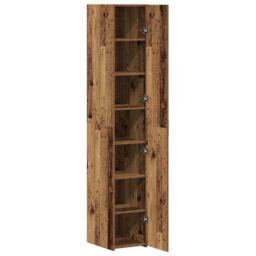 Berkfield Home Highboard Old Wood 30x42.5x185 cm Engineered Wood in Brown - thumbnail 5