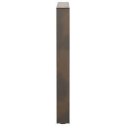 Berkfield Home Modern Dining Table Legs V-Shape 3 pcs Natural Steel 70x(72-73.3) in Brown - thumbnail 6