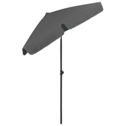 Berkfield Home Beach Umbrella Anthracite 180x120 cm in Black - thumbnail 4