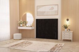 "Somnior Alexas 54"" Floor Standing Headboard Plush Velvet in Black - Size: Single" - thumbnail 1