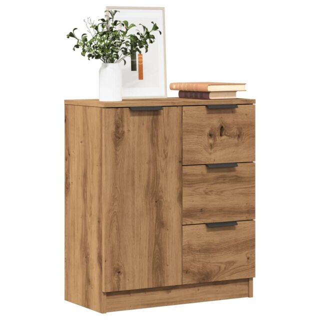 Berkfield Home Sideboard Artisan Oak 60x30x70 cm Engineered Wood in Brown - Size: 60 x 30 x 70 cm - image 1