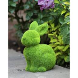 SPETLEK Garden Ornament Rabbit Bunny Animal in Green - thumbnail 3