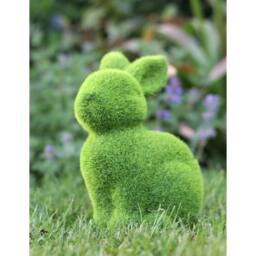 SPETLEK Garden Ornament Rabbit Bunny Animal in Green - thumbnail 2