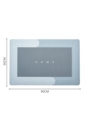Living and Home 50Cm*80Cm Water and Oil Resistant Kitchen or Bathroom Mat in Blue - Size: 50 cm x 80 cm - thumbnail 2