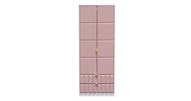 Ready Assembled 2 U Metro 2 Door 2 Drawer Wardrobe (Ready Assembled) in Dusty Pink - image 1