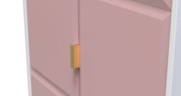 Ready Assembled 2 U Metro 2 Door 2 Drawer Wardrobe (Ready Assembled) in Dusty Pink - thumbnail 4