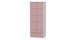 Ready Assembled 2 U Metro 2 Door 2 Drawer Wardrobe (Ready Assembled) in Dusty Pink - thumbnail 3