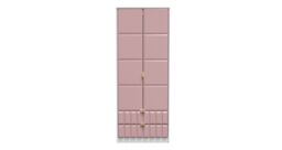 Ready Assembled 2 U Metro 2 Door 2 Drawer Wardrobe (Ready Assembled) in Dusty Pink - thumbnail 1