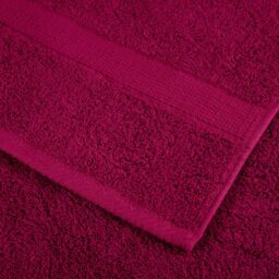 Berkfield Home Premium Hand Towels SOLUND 2pcs Bordeaux 50x100cm 600gsm in Red - thumbnail 6