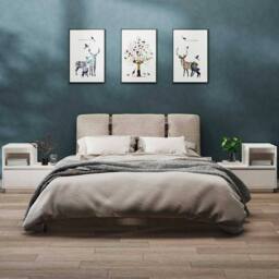 Berkfield Home Bedside Cabinets 2 pcs White 60x34x51 cm Solid Wood Pine - Size: 60 x 34 x 51 cm - thumbnail 2