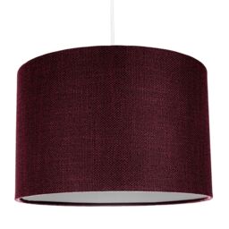 Happy Homewares Contemporary & Sleek Linen Fabric Lampshade in Purple - Size: 12 inches - thumbnail 2