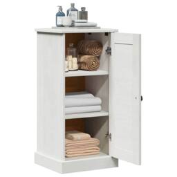 Berkfield Home Traditional Bathroom Cabinet with Shelf with Storage with Door An in White