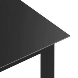Berkfield Home Garden Table Black 150x90x74 cm Aluminium & Glass - Size: 150 x 90 x 74 cm - thumbnail 4