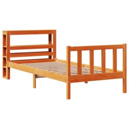 Berkfield Home Bed Frame with Headboard without Mattress Wax Brown 100x200 cm - thumbnail 3