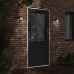 Berkfield Home Outdoor Wall Light with Sensor Black Die-cast Aluminium - thumbnail 3