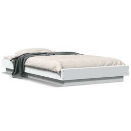 Berkfield Home Bed Frame with LED Lights without Mattress White 75x190cm - Size: 75x190 cm - thumbnail 2
