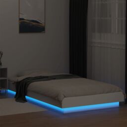 Berkfield Home Bed Frame with LED Lights without Mattress White 75x190cm - Size: 75x190 cm - thumbnail 4