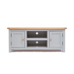 Cabinet Bits Argenta Light Grey 2 Door TV Cabinet Wood Knob - thumbnail 1