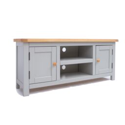Cabinet Bits Argenta Light Grey 2 Door TV Cabinet Wood Knob - thumbnail 2