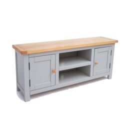 Cabinet Bits Argenta Light Grey 2 Door TV Cabinet Wood Knob - thumbnail 3