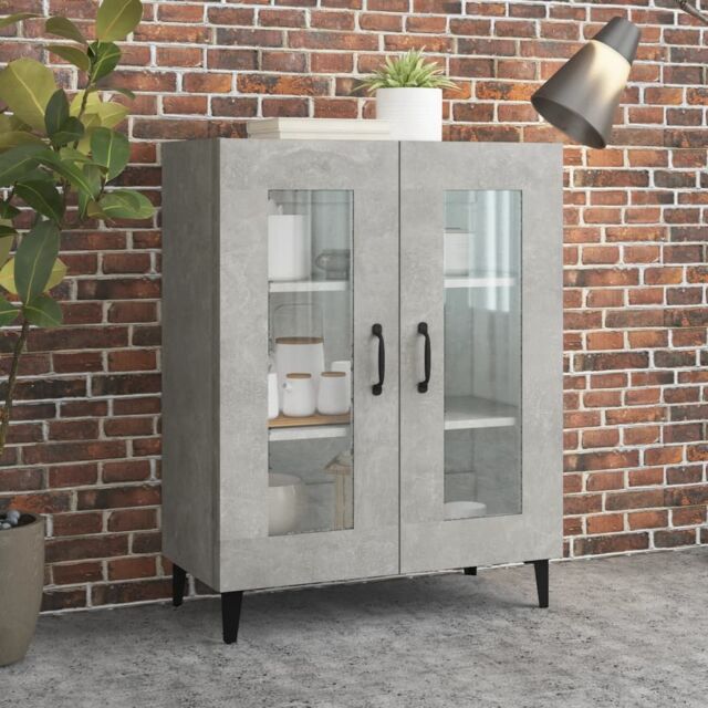 Berkfield Home Sideboard Concrete Grey 69.5x34x90 cm Engineered Wood - image 1